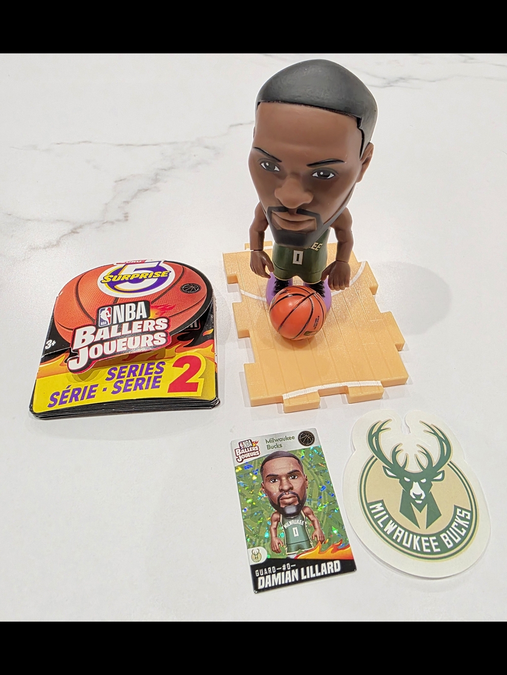 NBA Damian Lillard Collectible Figure – Green Jersey with Orange Basketball